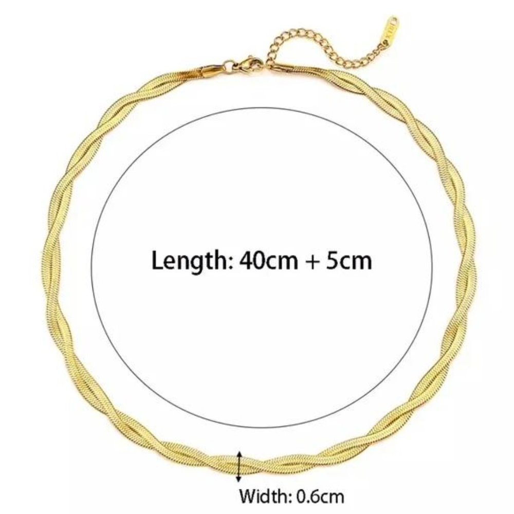 New 18K Gold  Chain Necklace, NICE NECKLACE, CUTE NECKLACE - Picture 8 of 8